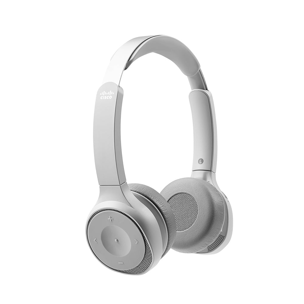 730 Wireless Dual On-ear Cisco Headset USB-A Bundle - Platinum