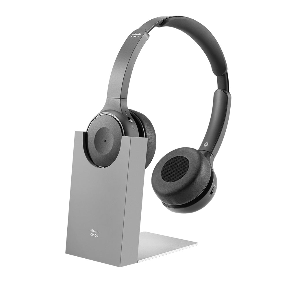 730 Wireless Dual On-ear Cisco Headset+Stand USB-A Bundle-Platinum