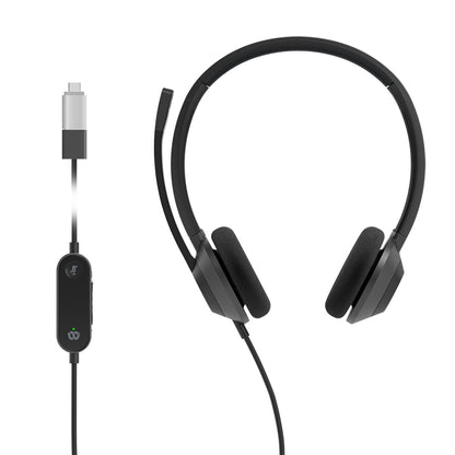 Headset 322 Wired Dual On-Ear Carbon Black